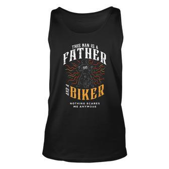 Biker Dad Motorcycle Fathers Day For Fathers Tank Top | Mazezy