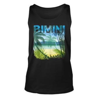 Bimini Bahamas Beach Summer Matching Palms Tree Bahamas Tank Top | Mazezy