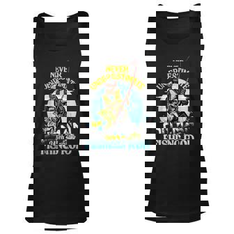 Bipoc Bass Fishing Birthday Never Underestimate Old Man Gift For Mens Unisex Tank Top - Seseable