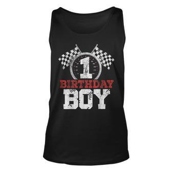 Birthday Boy 1 One Race Car 1St Birthday Racing Car Driver Tank Top - Seseable