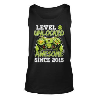 Birthday Boy Video Game Level 8 Unlocked Awesome Since 2015 Tank Top | Mazezy