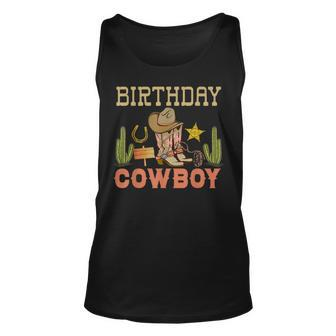 Birthday Cowboy Rodeo Country B-Day Matching Tank Top - Monsterry UK