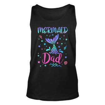 Birthday Mermaid Dad Matching Family Bday Party Squad Daddy Unisex Tank Top | Mazezy DE