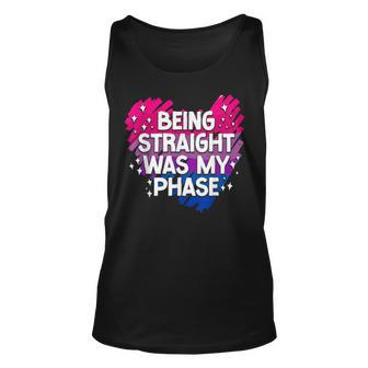 Bisexual Bi Pride Flag Being Straight Was My Phase Unisex Tank Top | Mazezy