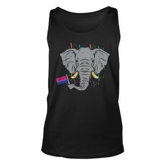 Bisexual Flag Elephant Lgbt Bi Pride Stuff Animal Unisex Tank Top | Mazezy