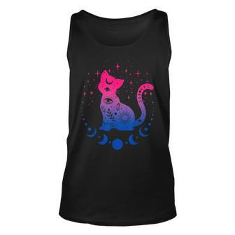 Bisexual Pride Flag Colors Astronomy Cat Unisex Tank Top | Mazezy