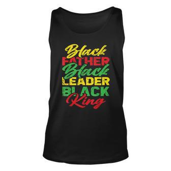 Black Father Black Leader Black King Fathers Day Dad Unisex Tank Top | Mazezy