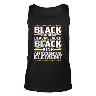 Black Father The Essential Element Funny Fathers Day Unisex Tank Top | Mazezy