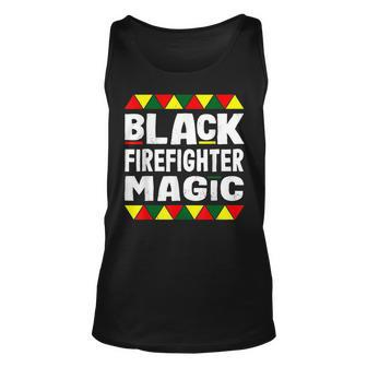 Black Firefighter Magic Black History Month Africa Pride Unisex Tank Top | Mazezy