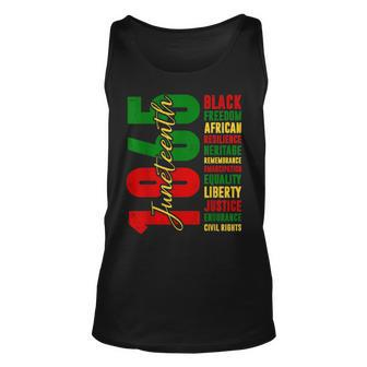 Black Freedom African Resilience Remembrance Junenth 1865 Unisex Tank Top | Mazezy