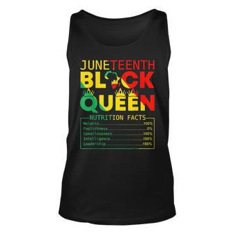 Black History Month Nutrition Facts Black Queen Junenth Unisex Tank Top - Seseable
