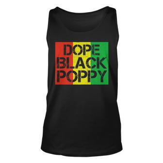 Black History Pride African American Dope Black Poppy Unisex Tank Top | Mazezy