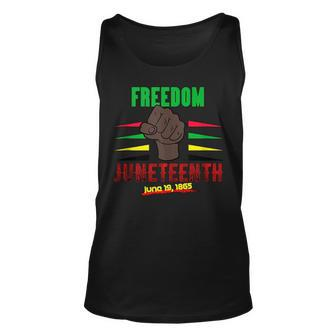 Black Power Freedom Black Fist Junenth Celebration Unisex Tank Top | Mazezy