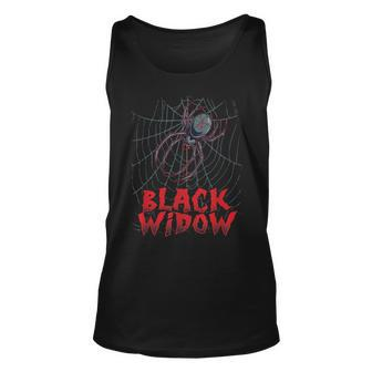 Black Widow Spider Scary Creepy Halloween Costume Halloween Tank Top | Mazezy