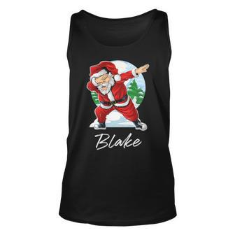 Blake Name Gift Santa Blake Unisex Tank Top - Seseable