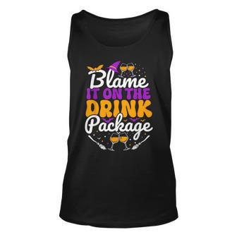 Blame It On The Drink Package Cool Cruise Drinking Halloween Tank Top | Mazezy