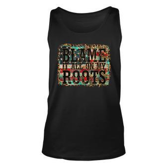 Blame It All On My Roots Country Music Vintage Usa Flag IT Tank Top | Mazezy