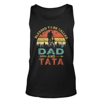 Blessed To Be Called Dad And Tata Fathers Day Tank Top | Mazezy