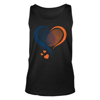 Blue And Orange Hearts Unisex Tank Top | Mazezy CA