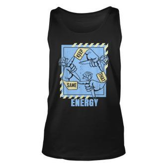 Blue Keep That Same Energy Color Graphic Tank Top - Monsterry CA