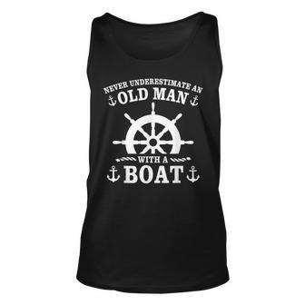 Boat Sailing Motorboat Undergears Man Captain Unisex Tank Top | Mazezy