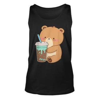 Boba Tea Bear Bubble Milk Kawaii Cute Anime Aesthetic For Bear Lovers Tank Top | Mazezy