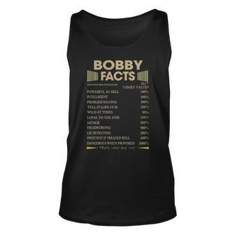 Bobby Name Gift Bobby Facts Unisex Tank Top - Seseable