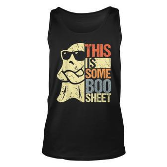 This Is Some Boo Sheet Ghost Retro Halloween Costume Tank Top - Seseable