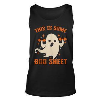 This Is Some Boo Sheet Gym Fitness Workout Halloween Tank Top - Seseable
