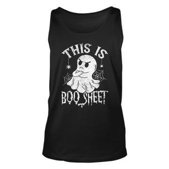 This Is Boo Sheet Spider Decor Ghost Spooky Halloween Tank Top - Seseable