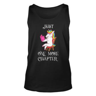 Book Lovers Gifts For Girls Unicorn Just One More Chapter Unisex Tank Top - Thegiftio UK