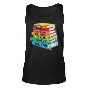 Bookworm Reading A Girl Who Really Loves To Read Book Lover Reading Tank Top | Mazezy