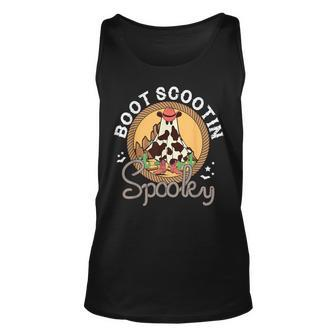 Boot Scootin Spooky Western Halloween Ghost Spooky Season Tank Top - Seseable