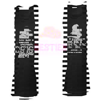 Boots Booze Besties Nashville 2022 Cowgirl Pink Hat Western Tank Top | Mazezy