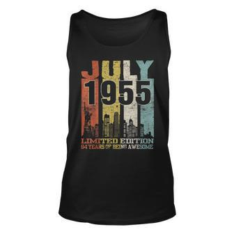 Born In July 1955 64Th Birthday Gift 64 Years Old Unisex Tank Top | Mazezy