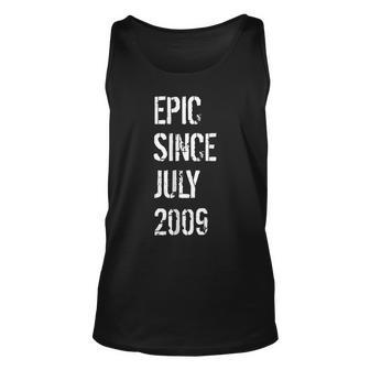 Born In July 2009 Birthday Gift 10 Year Old Unisex Tank Top | Mazezy