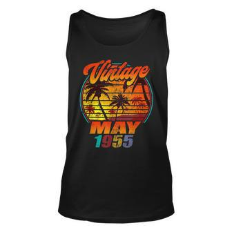 Born In May 1955 Birthday Vintage May 1955 Unisex Tank Top | Mazezy