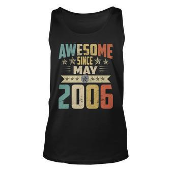 Born In May 2006 Birthday Awesome Since May 2006 Unisex Tank Top | Mazezy