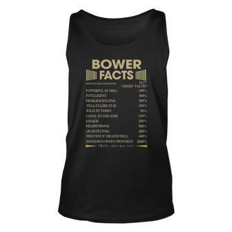 Bower Name Gift Bower Facts Unisex Tank Top - Seseable