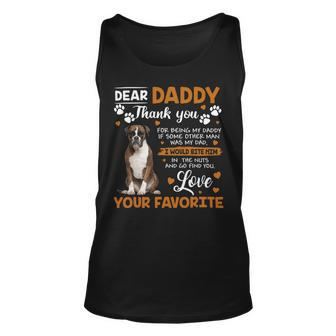 Boxer Dear Daddy Thank You For Being My Daddy 1 Boxers Dog Unisex Tank Top - Monsterry