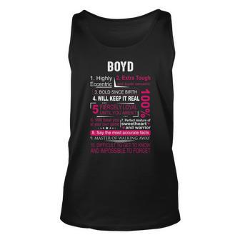 Boyd Name Gift Boyd V2 Unisex Tank Top - Seseable