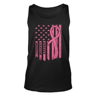 Breast Cancer Awareness Flag Usa Breast Cancer Warrior Tank Top - Seseable