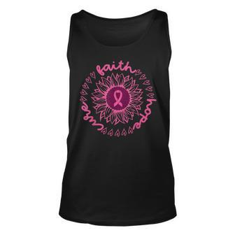 Breast Cancer Awareness Month Pink Ribbon Faith Hope Cure Tank Top