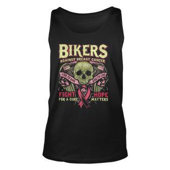 Breast Cancer Biker Fight Hope Motorcycle Pink Unisex Tank Top | Mazezy