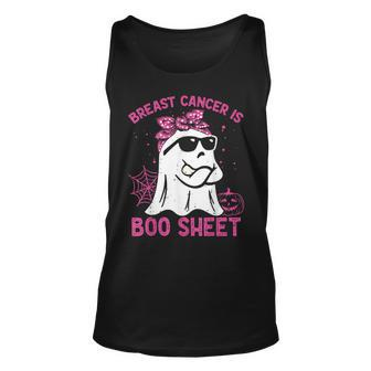 Breast Cancer Is Boo Sheet Breast Cancer Warrior Halloween Tank Top - Seseable