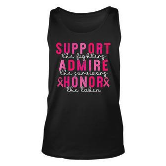 Breast Cancer Support Admire Honor Breast Cancer Awareness Tank Top | Mazezy