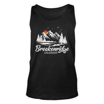 Breckenridge Colorado Vintage Mountain Landscape Unisex Tank Top | Mazezy
