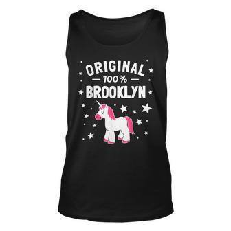 Brooklyn Forename Gift Unisex Tank Top | Mazezy