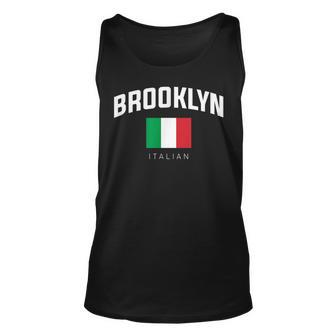 Brooklyn Italian Flag Graphic Unisex Tank Top | Mazezy