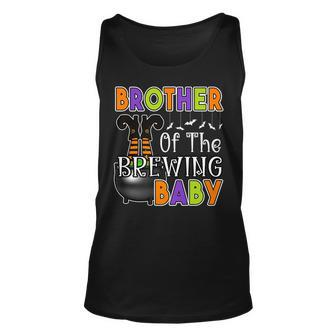 Brother Of Brewing Baby Halloween Theme Baby Shower Spooky Tank Top | Mazezy